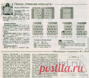 Ажурное пончо спицами | Вязание спицами, крючком, уроки вязания