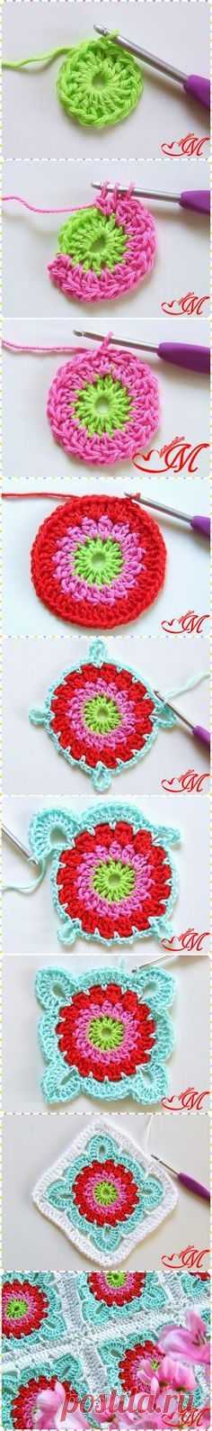How to Crochet Pretty Granny Square Blanket with Free…