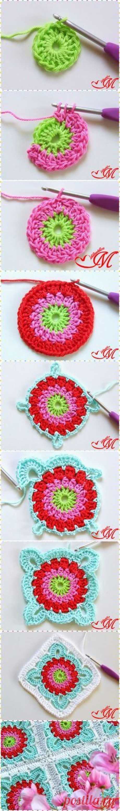 How to Crochet Pretty Granny Square Blanket with Free…