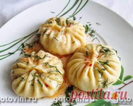Манты с картошкой и солёным салом