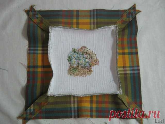 Подушечка с вышивкой! МК