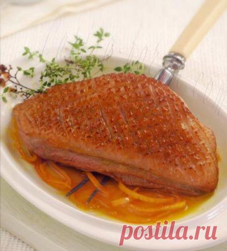 Пикантная утка с апельсинами. Кулинарный рецепт с фото