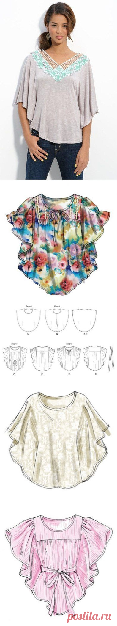 Простая выкройка летней туники | Дамские хитрости