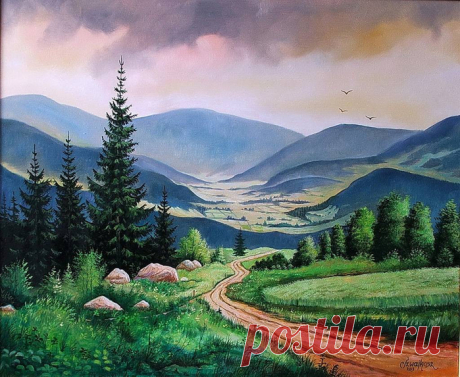 Польский художник Czeslaw Szwajkosz. Пейзажи