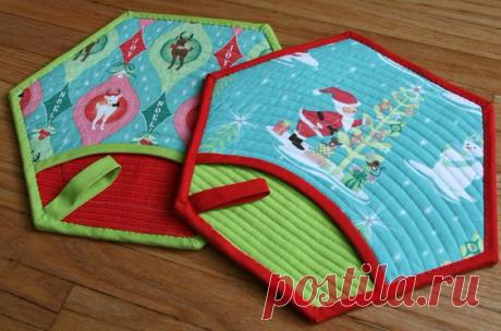 Пэчворк прихватки для кухни.