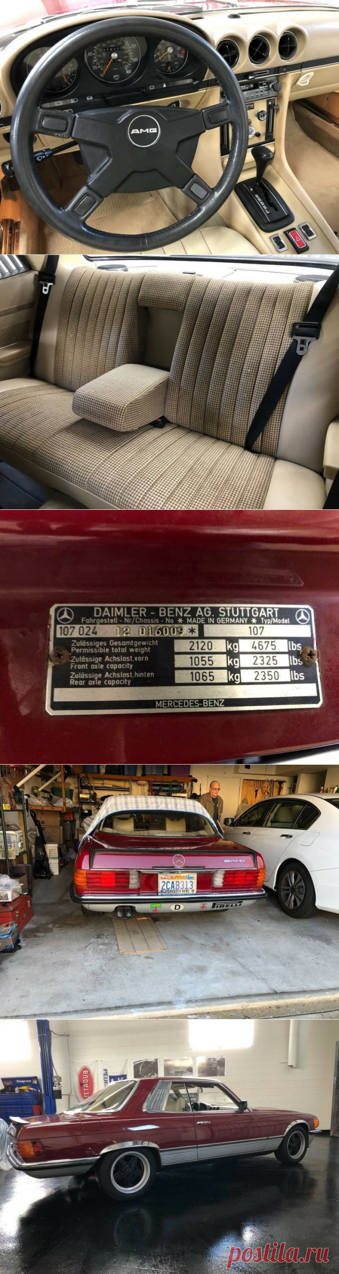 Пенсионерка продала купе Mercedes 450 SLC AMG, которым владела 42 года