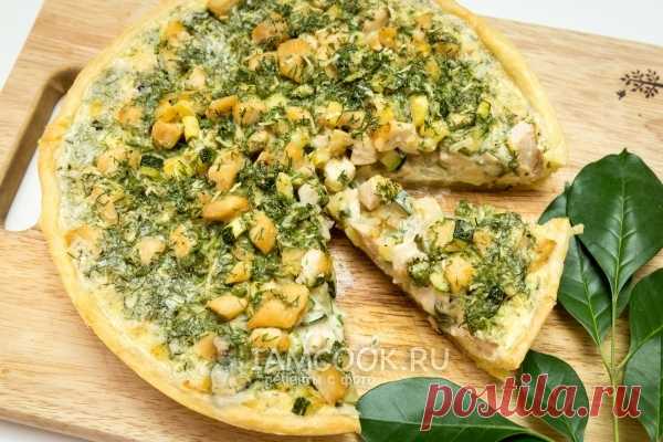 Киш с курицей, цукини и луком — рецепт с фото пошагово