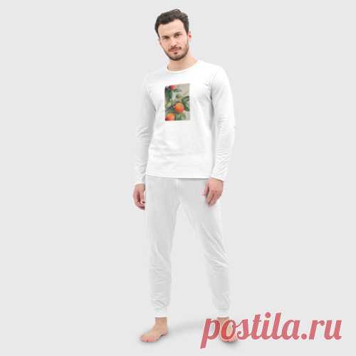 Мужская пижама с лонгсливом хлопок Абрикос арт - купить по цене 3095 руб в интернет-магазине Всемайки, арт 3340375