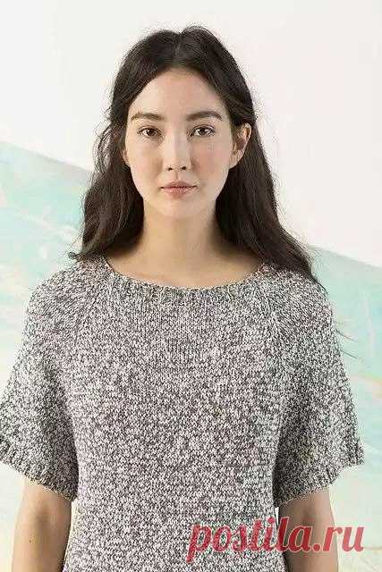Топ-реглан спицами