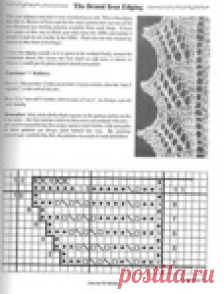 Вязание. Коллекция узоров каймы для шалей спицами ( 34 узора).