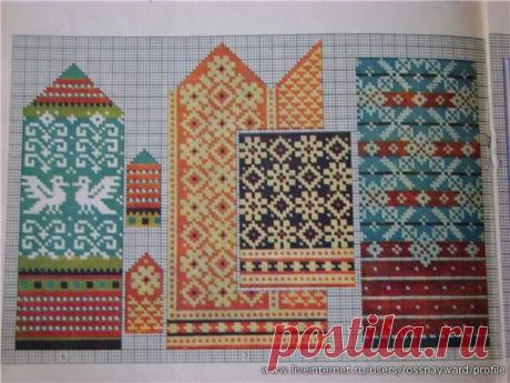 Жаккардовые узоры для рукавиц