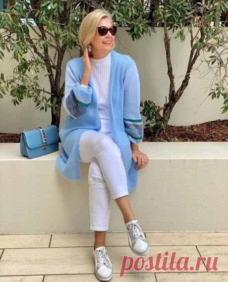 Какой кардиган надеть женщинам до и после 50-ти, чтобы осенью выглядеть стильно, а не старомодно | До и после 50-ти | Дзен