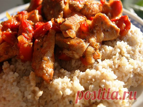 Каша перловая рассыпчатая с мясом