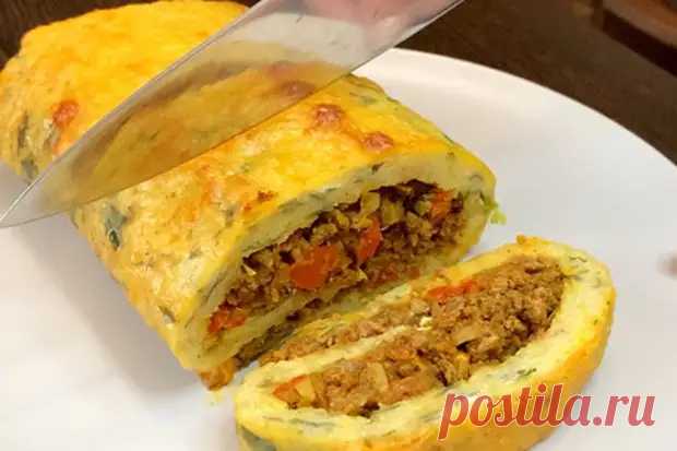 Картофельный рулет с говяжьим фаршем - Четыре вкуса - медиаплатформа МирТесен