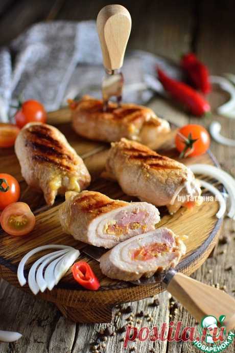 Свиные гриль-рулетики с томатной сальсой - кулинарный рецепт