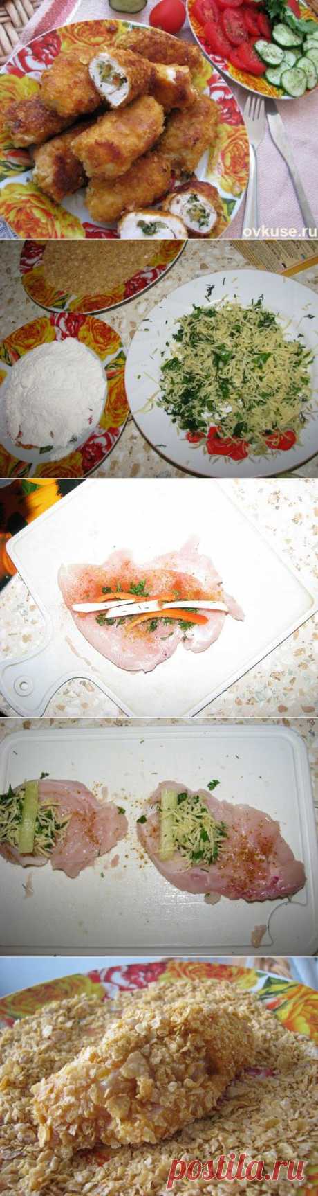 Вертуны с колбасным сыром в сладких кукурузных хлопьях - Простые рецепты Овкусе.ру