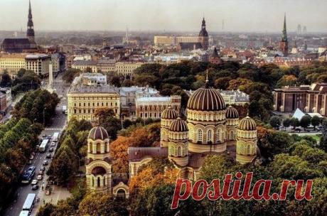 Вид на Ригу, Латвия