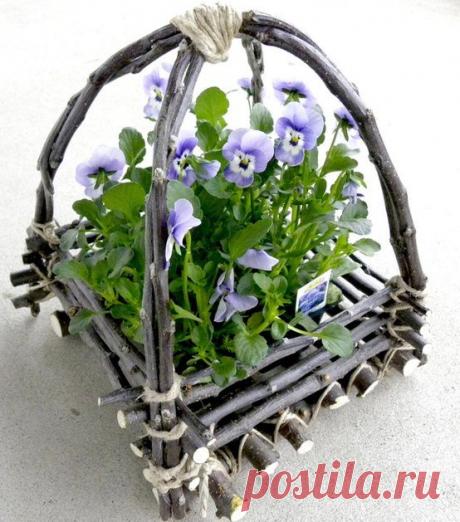 † how to make a twig basket