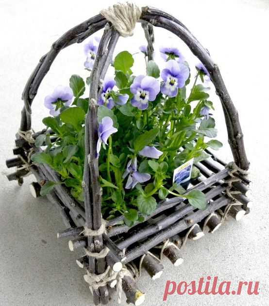 † how to make a twig basket
