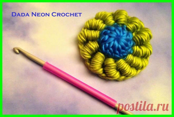 Dada Neon Crochet: Bullion Stitch Tutorial - Мой новый любимый стежок вязания крючком!