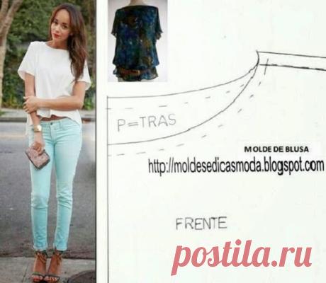 BLUSA DESCONTRAÍDA - Moldes Moda por Medida
