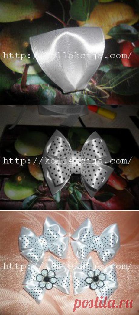 Бантик из атласной ленты своими руками | Своими руками — интернет журнал