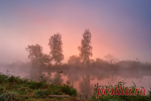 Октябрьское утро в минской области, Беларусь. Автор фото: Максим Вейзе.