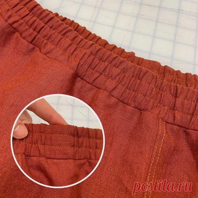 Как пришить и отстрочить эластичный пояс: мастер-класс — BurdaStyle.ru