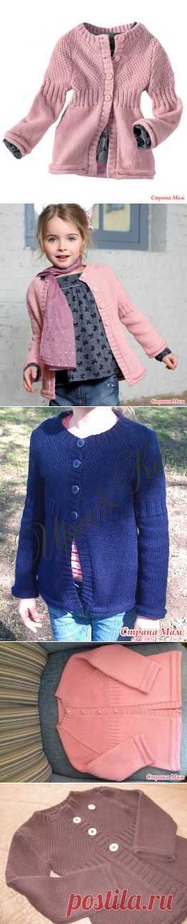 Кардиган для девочки спицами (Phildar 56 - 26) - Вяжем вместе он-лайн - Страна Мам