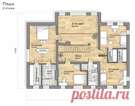 Проект дома Веймар — цена строительства под ключ в компании Render House