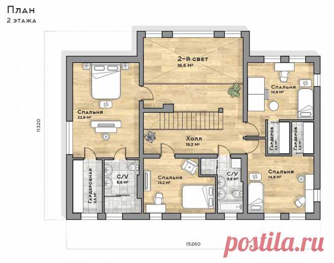 Проект дома Веймар — цена строительства под ключ в компании Render House