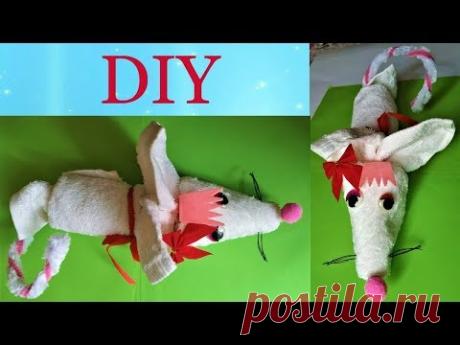 Мышка своими руками из полотенца, символ 2020.  A towel mouse - YouTube
