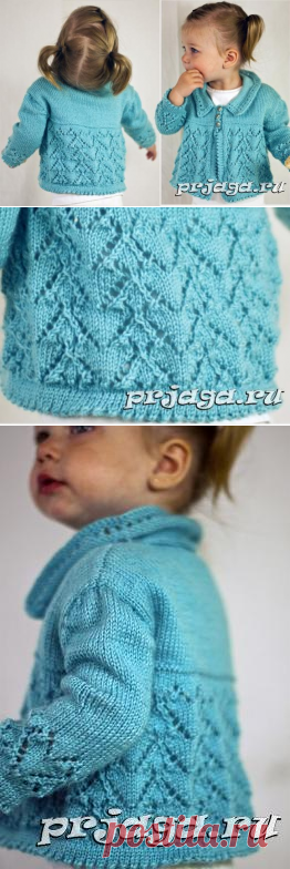 Детская кофточка спицами «Это мое сердце»