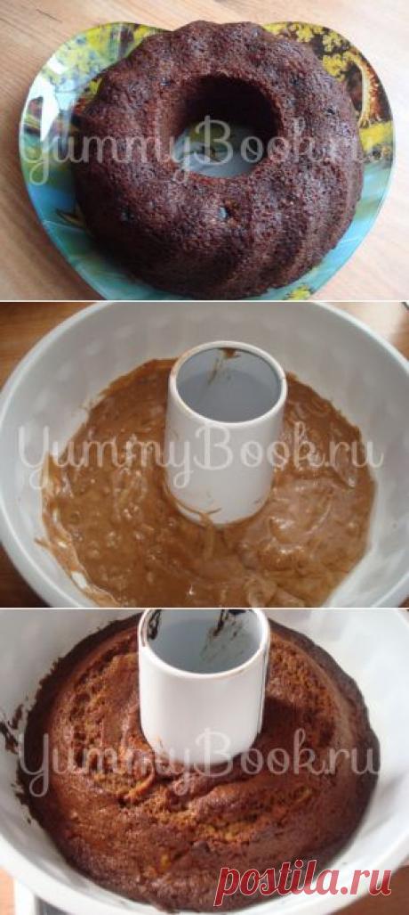 Шоколадный кекс с яблоком и изюмом  - пошаговый рецепт с фото