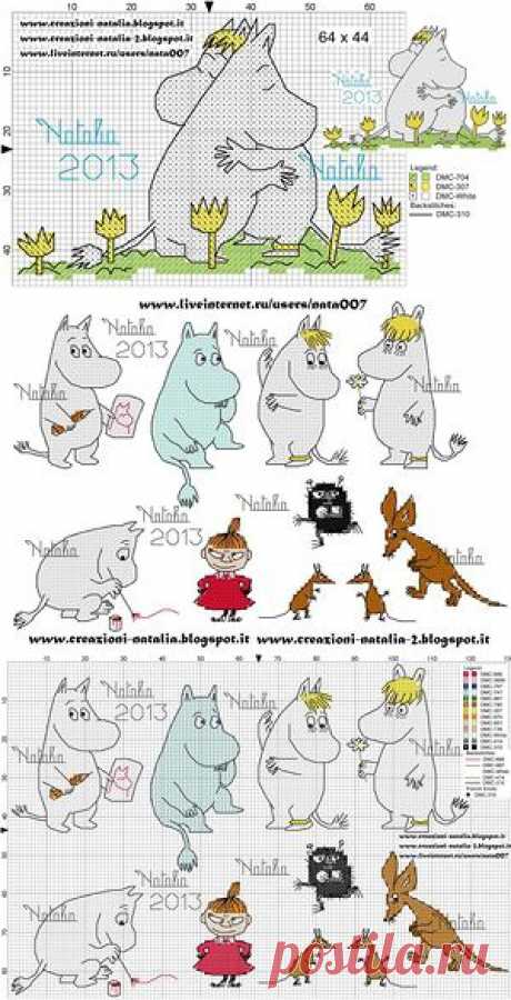 Наши схемы - 3   Муми-тролли / Mumintroll