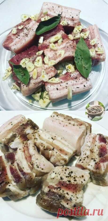 Сало в рассоле. Получается очень вкусное и мягкое сало 🤗👏