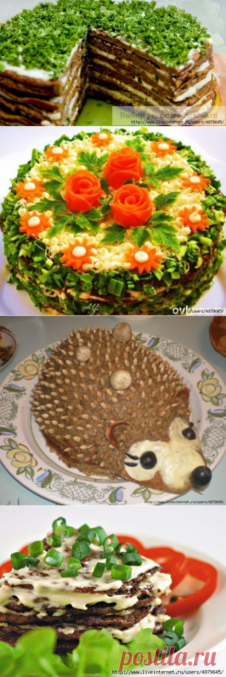ПЕЧЕНОЧНЫЕ ТОРТЫ НА НОВЫЙ ЛАД С РАЗНЫМИ НАЧИНКАМИ