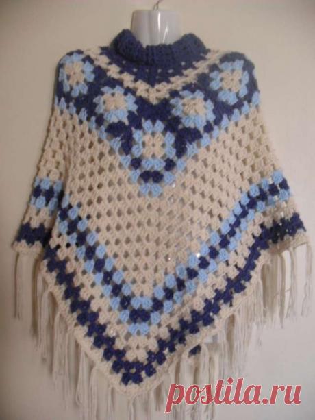Poncho tejidos a crochet - Imagui
