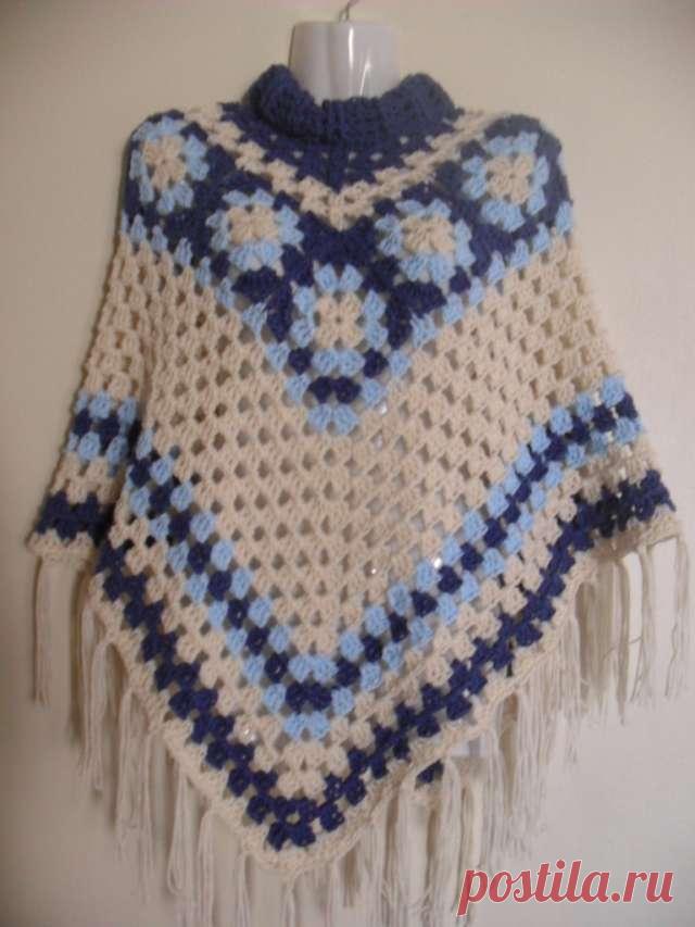 Poncho tejidos a crochet - Imagui