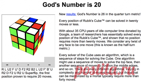 God's Number is 20