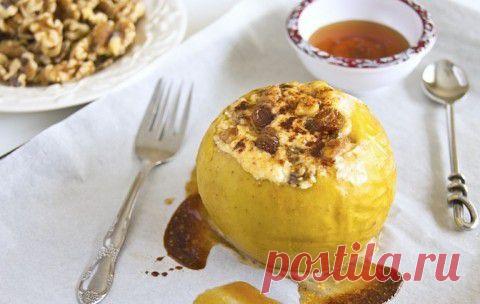 Яблоки, фаршированные творогом | Банк кулинарных рецептов