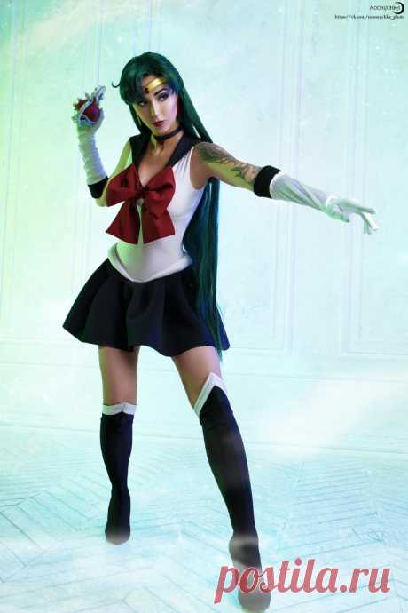 Очаровательная Лерочка Химера (Himera Cosplay) в образе Сейлор Плутон (Sailor Pluto) по мотивам «Сейлор Мун» (Sailor Moon)