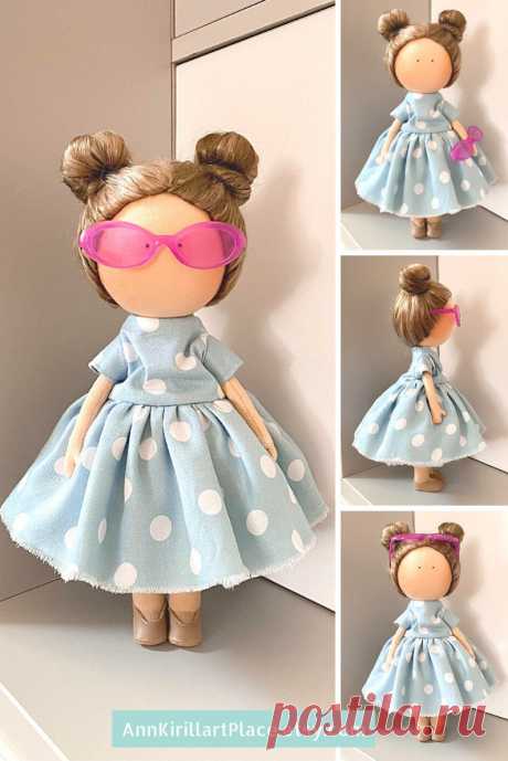 Interior Tilda Doll Handmade Blonde Collectible Doll Decor | Etsy