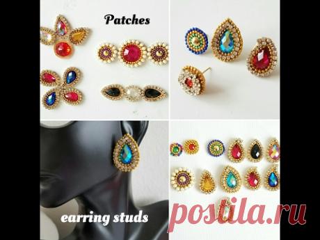 Making Earring Studs/Patches at home ||stud earrings (Tutorial)