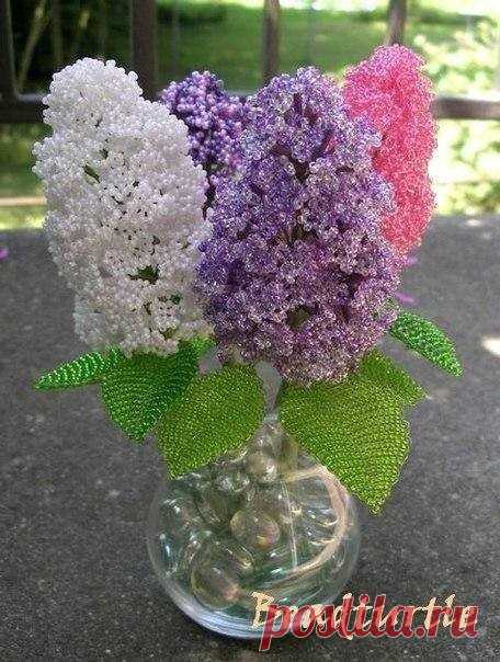 Букет сирени из бисера