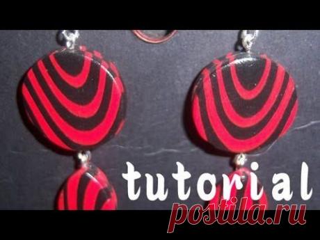 Fimo Tutorial: Orecchini ondulati facili facili - YouTube