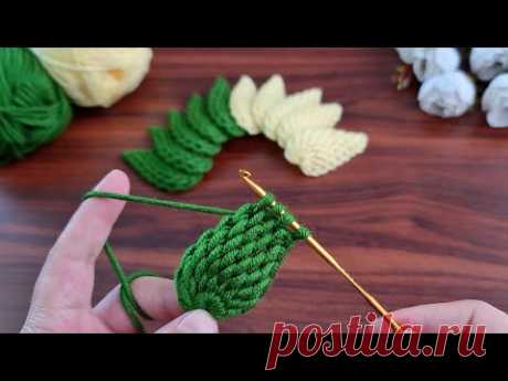 3D Super!. Crochet Flower 🌺 Very easy crochet rose flower making for beginners.You should do it now