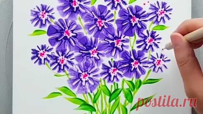 Рисуем букетик цветов