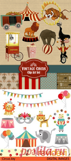 Галерея --> винтажный цирковой Слон картинки