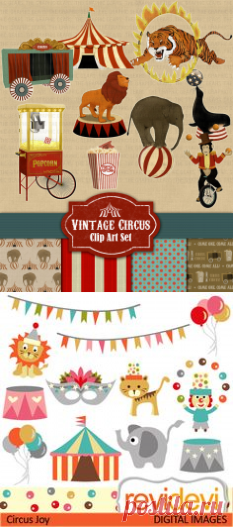 Галерея --&gt; винтажный цирковой Слон картинки